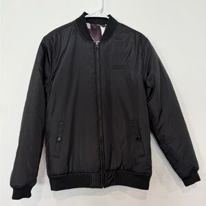 HUF Men's reversible Black Bomber Jacket